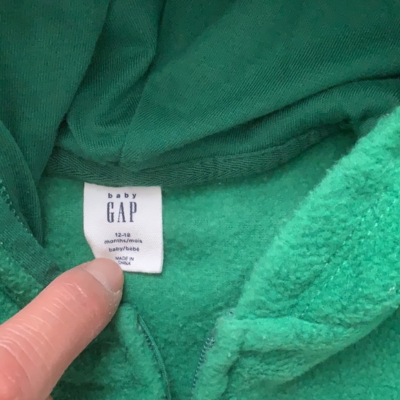 GUC. Baby Gap Fleece Green Suit Size 12-18month. - Picture 3 of 5